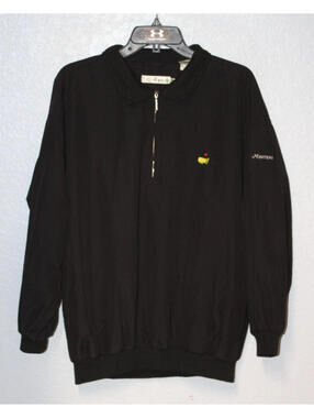 Magnolia Lane Tech Women XL Masters 1/4 Zip Windbreaker Jacket Pockets Black